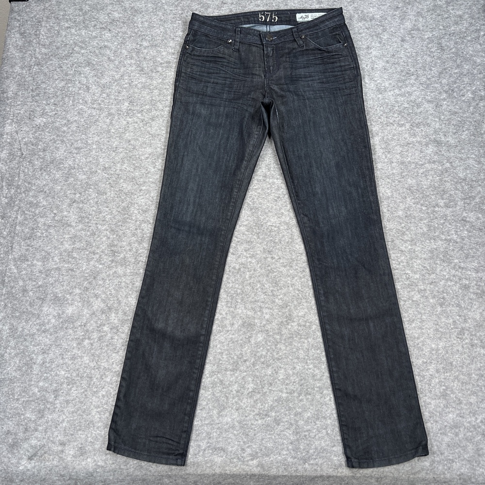575 Denim Jeans Womens 27 Blue Low Rise Dark Wash Stretch May 75 Y2K Vintage